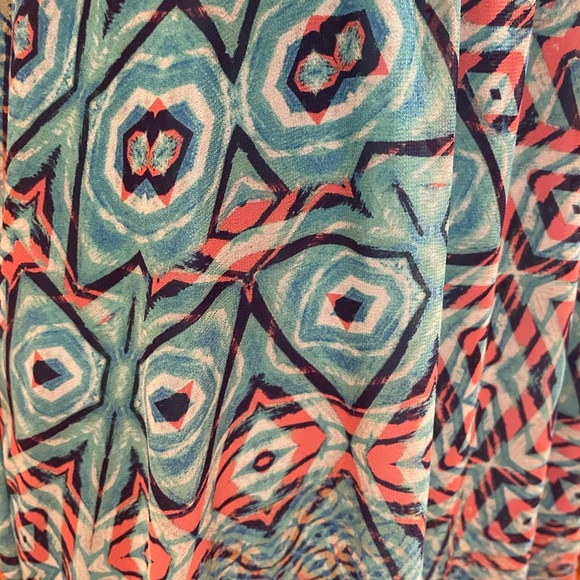 Charlie Paige abstract print spaghetti strap vacation summer maxi dress medium - Picture 12 of 15